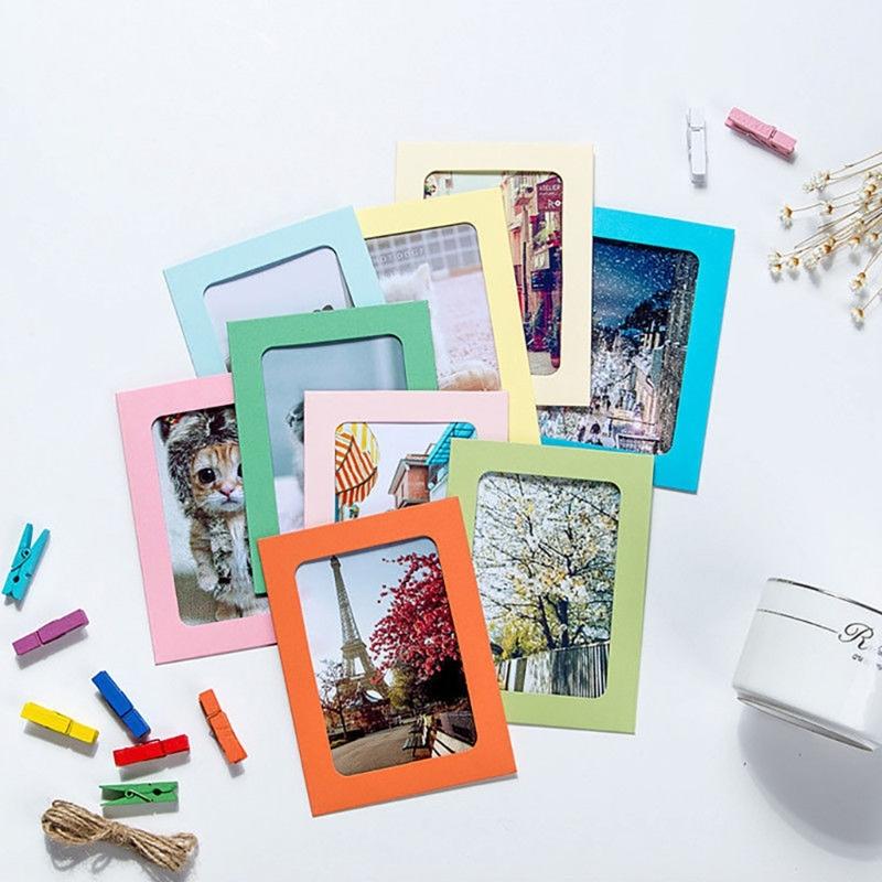 Photo Hanging Paper Display Set, 10 Pack 6 in Size for Home Display, Party Use and Travel Photo Presentation Each Day