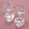 10sets Clear Acrylic Handle Knob + Transparent Screw Crystal Plastic Pull Triangular/Diamond/Spherical Decor Chest Dresser Box