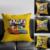 Classic Cute Game C-Cuphead Cushion Cover Pillow Case Anti-Dustmite Invisible Zipper Silky Plush Cushion