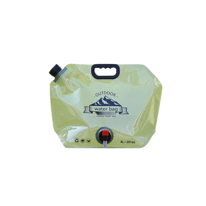 Foldable Large-Capacity Outdoor Water Storage Bag with Faucet & Handheld Suction Nozzle