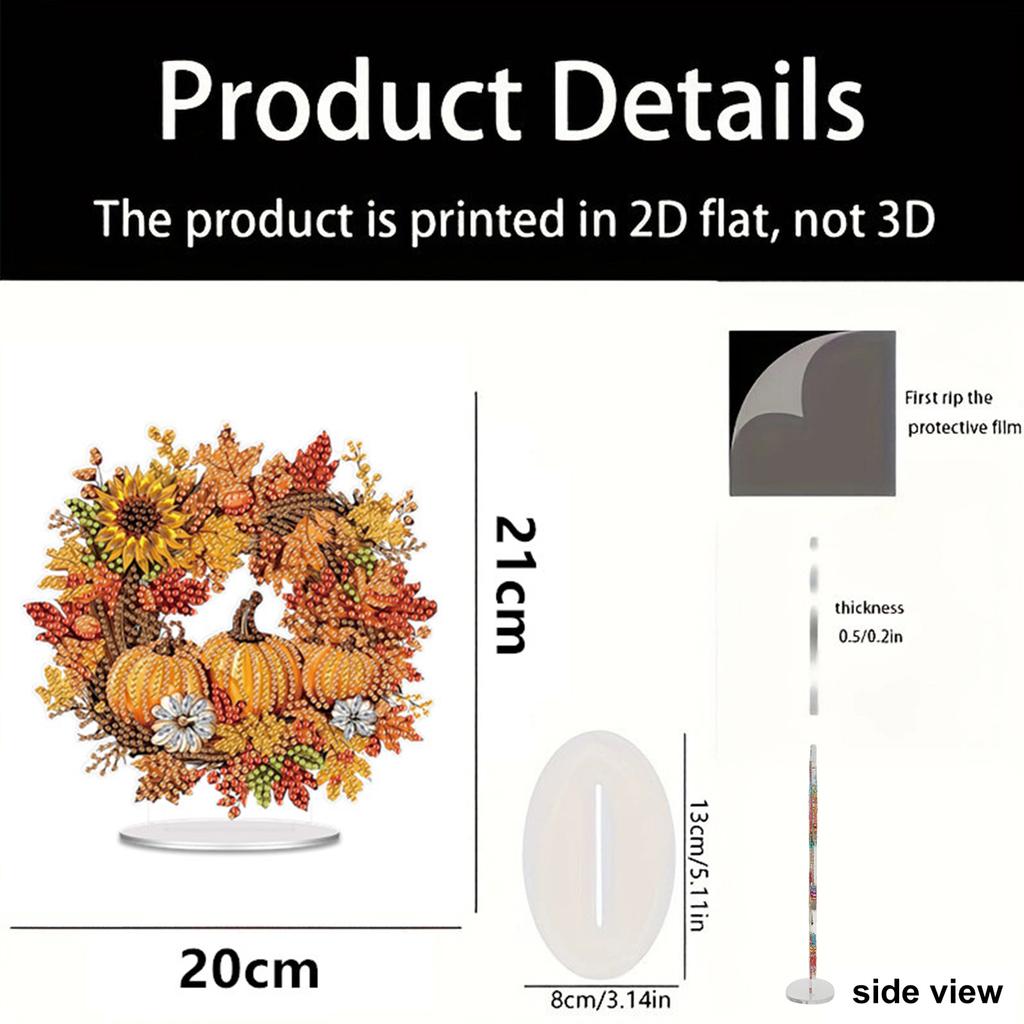 2D Flachdruck DIY Tischplatte Diamantmalerei Ornament-Kits Doppelseitig bedruckt Einseitige Bohrung für Heim-Büro-Schreibtischdeko