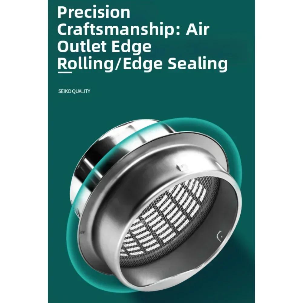 1pcs Exhaust Hood Cover Rainproof Stainless Steel Ventilation Grill Exhaust Hood Cover,Weatherproof Range Pipe Vents Accessories