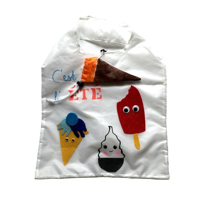 Grand sac vierge blanc pour enfant à colorier 10 pièces
