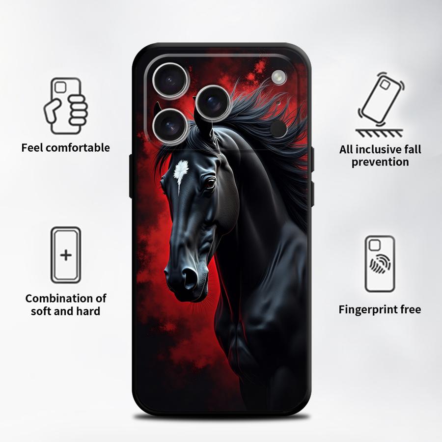 Running Horse Case for Apple iPhone 17 Pro Max XR XS MAX 15 Pro 7 8 14 13 16 Air 12 11 Funda Phone Cover