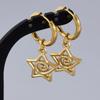 High Quality Metal Flower Birds Star Pendant Earring Stainless Steel Earrings For Women Men Accessories No Fade Ear Jewelry Gift