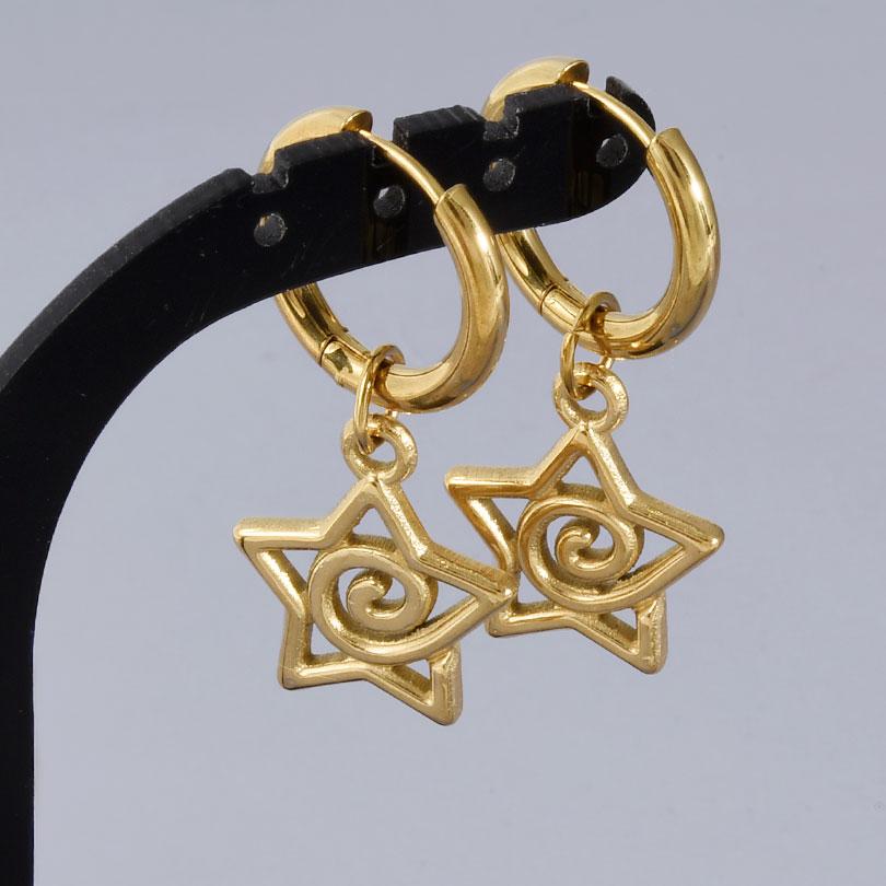 High Quality Metal Flower Birds Star Pendant Earring Stainless Steel Earrings For Women Men Accessories No Fade Ear Jewelry Gift