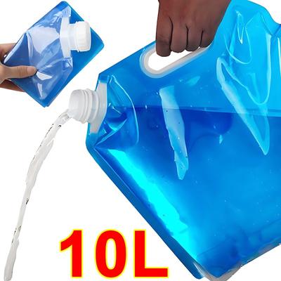 Sacca per acqua da esterno ad alta capacità Sacca per acqua pieghevole da 5/10 litri Tanica con chiusura di sicurezza insapore Borsa per acqua potabile leggera