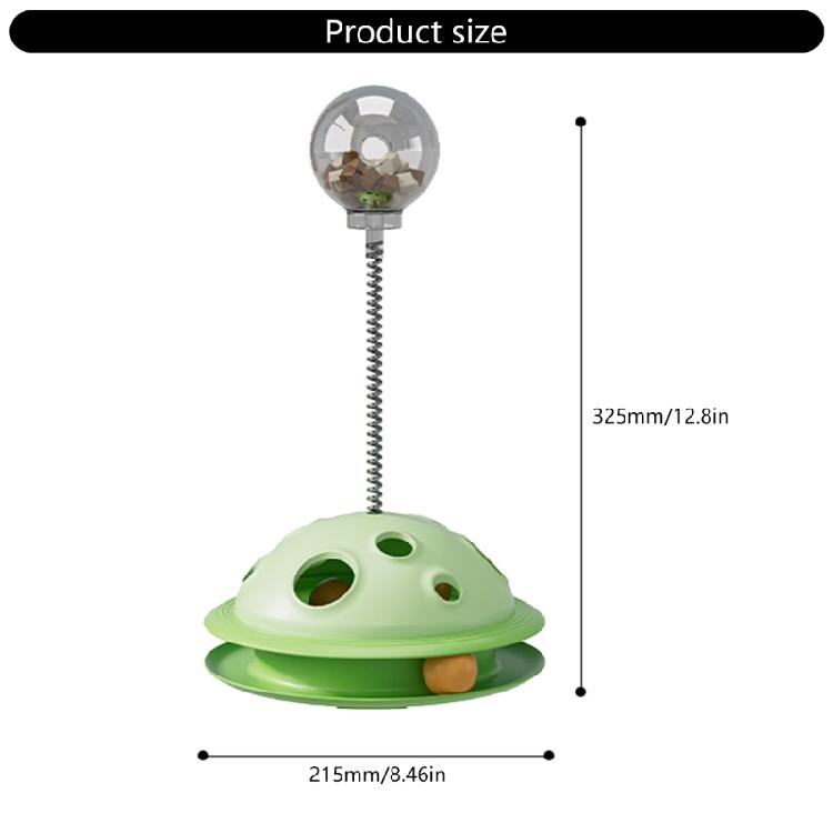 Interactive Cats Toy Slow Feeder with Teasing Track Balls Base Table Tennis
