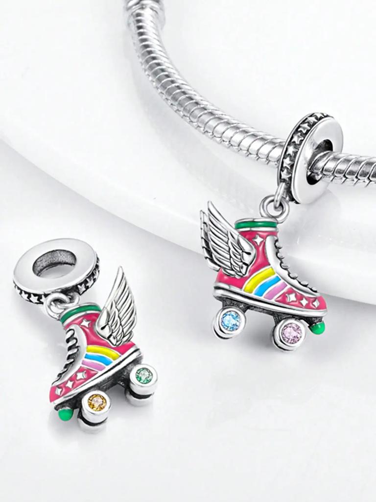 Charm Bead Components Plata Copper Metal Colors Car Snow Boots Bead Components Charm Bead Component Pendant Bead Component Designed For Authentic