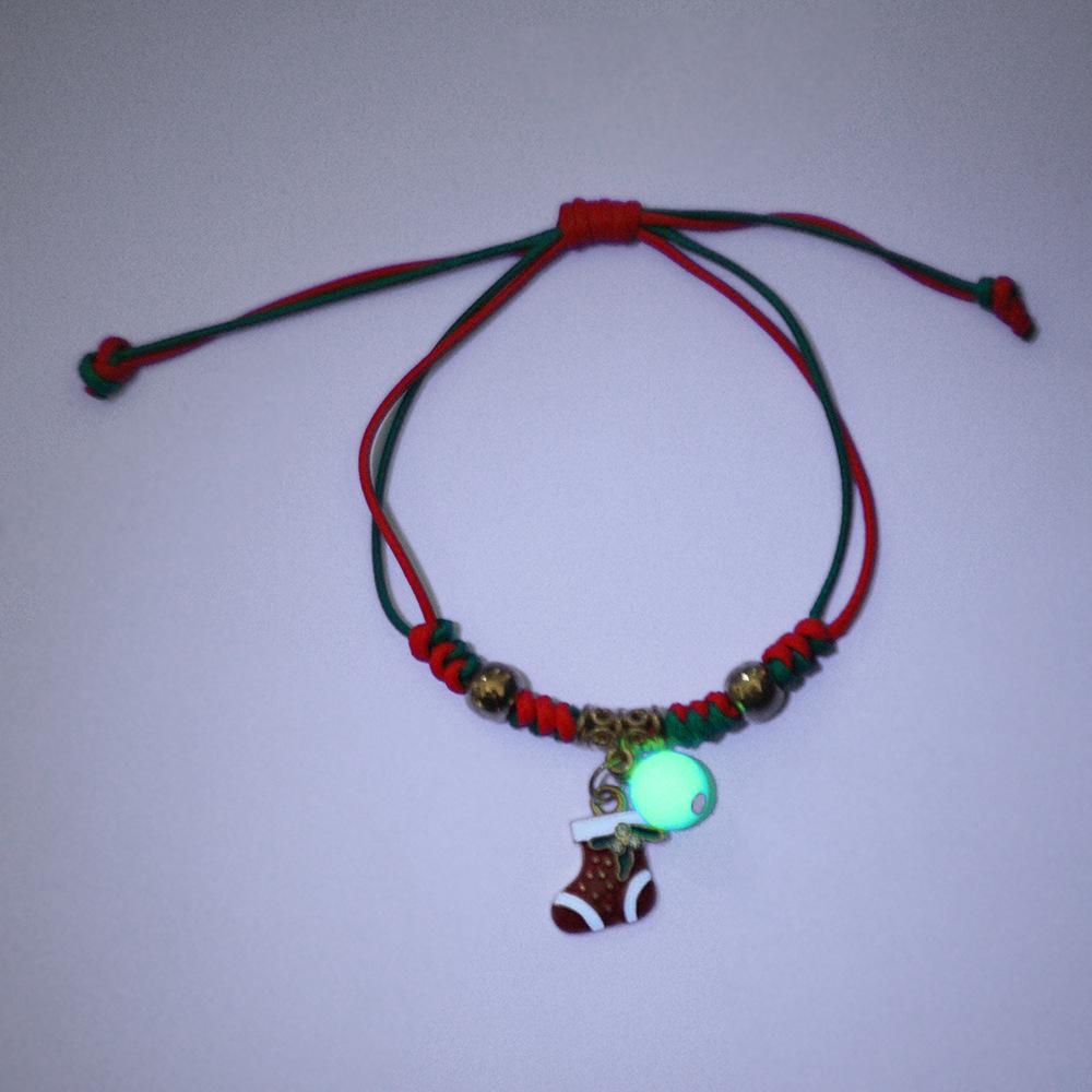 Luminous Christmas Snowflake and Santa Claus Women's Bracelet - Perfect Holiday Gift