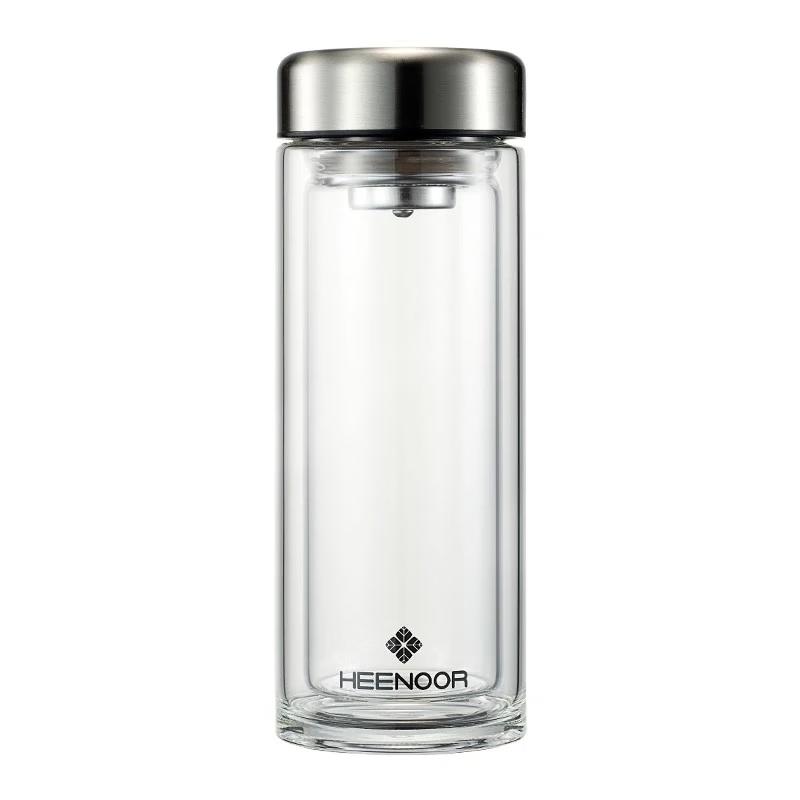 Heenoor Double-Layer Borosilicate Glass Portable Cup