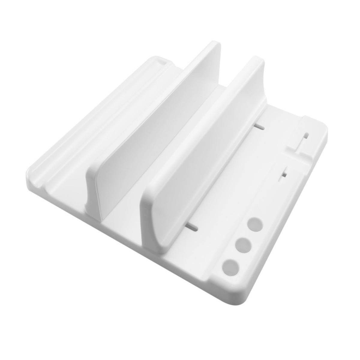 

Office Laptop Stand Vertical Save Desktop Space Easy To Place Computer Accessories Scalable Width Office Desk Storage Single opening белый