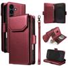 For Samsung Galaxy S25 FE Case with Multi-Card Holder and Strap PU Leather Phone Cover Stand