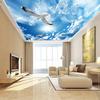 Blue Sky Wallpaper White Clouds Mural Sunshine Seagull Ceiling Wall Mural Living Room Bedroom Wallpaper