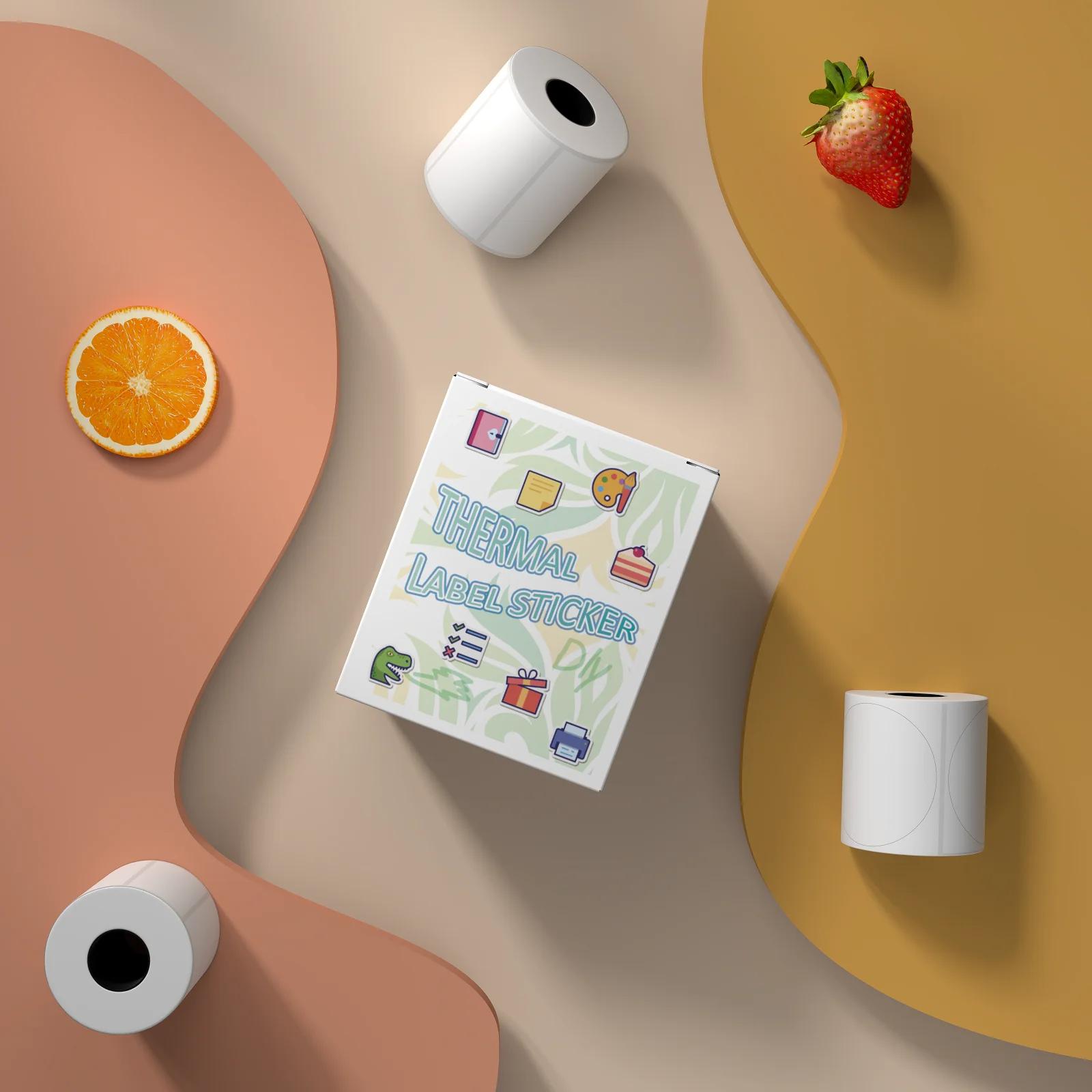 

Термонаклейка для етикеток, сумісна з принтером етикеток M110/M221/M220/M120/M200, багаторозмірний 30/40/50/80 мм, чорно-білий