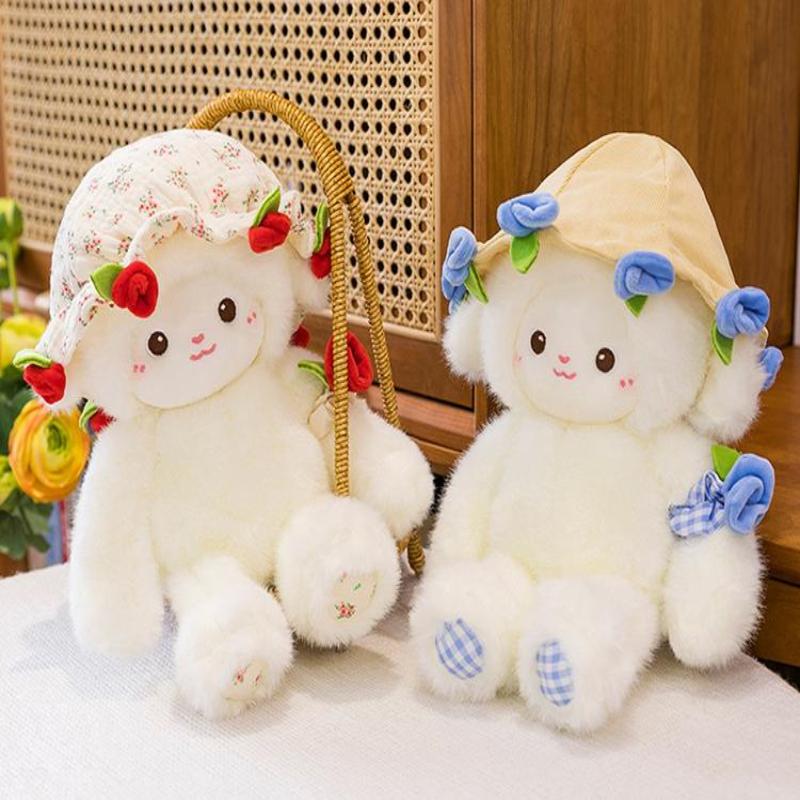 1 Bucată Păpușă Miel Cadou de Îmbrățișare Pentru Prietenă Ziua de Naștere Ziua Îndrăgostiților Buchet de Trandafiri Jucărie de Pluș Animal Moale de Pluș Păpușă de Colecție