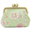 Senshishuin Nishijin Brocade Square Wallet with Gusset and Coin Purse Leaf Peony and Cherry Blossom 2.5-inch (Lined) (Young Design)