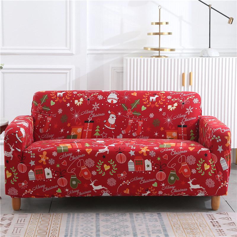 Christmas Elastic Sofa Covers for Living Room Funda Sofa Couch Cover Chair Protector Universal Sofa Slipcovers X-mas Home Decor