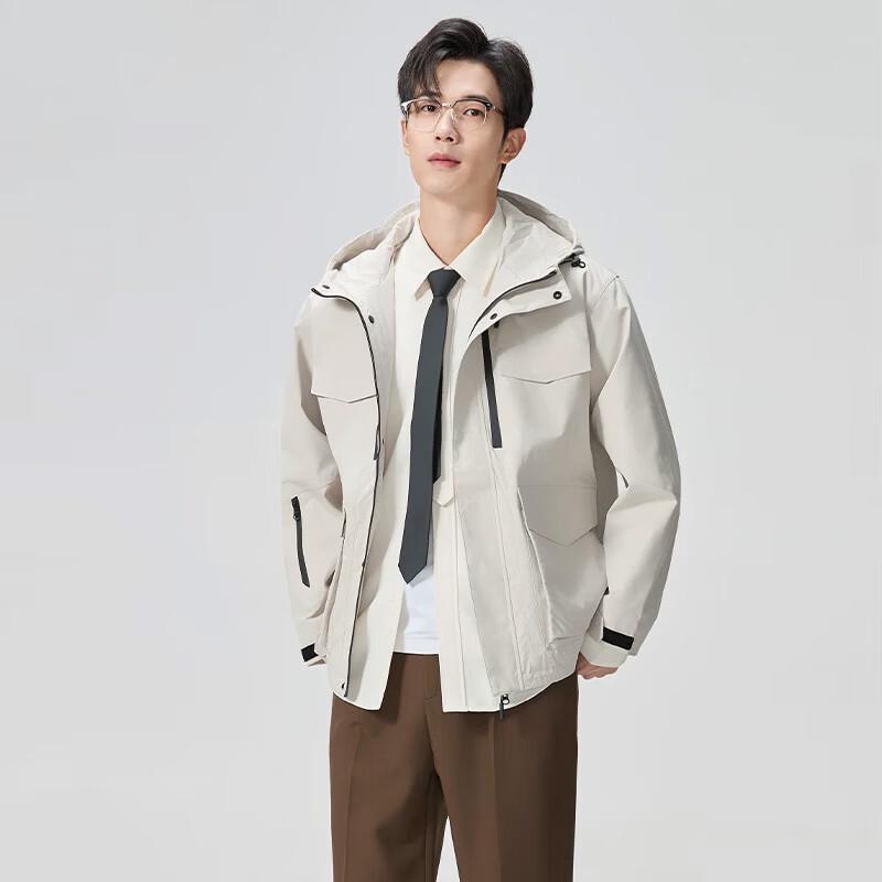 Fengmao Men s Hooded Casual Workwear Jacket 3XL
