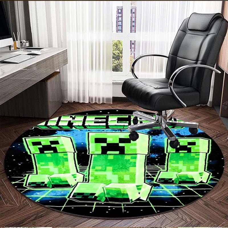 Gamer Print Round Rug, Washable Floor Carpet, For Entryway Dorm Laundry Room Office Study, Home Decor Birthday Christmas Gift