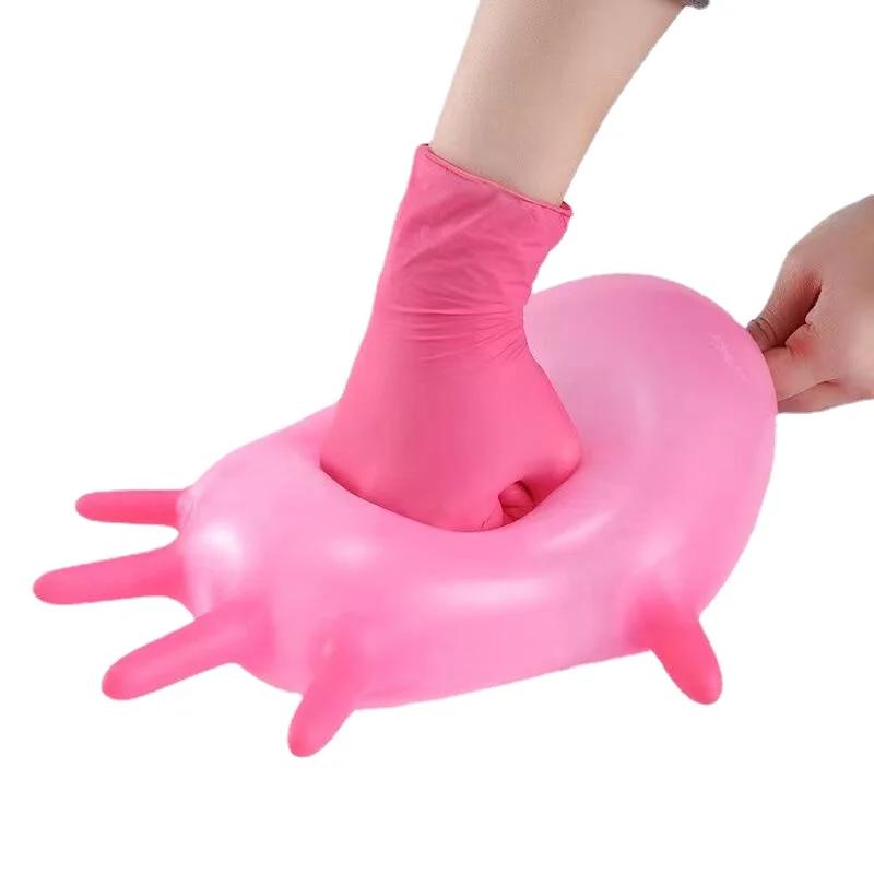 50PCS Pink Disposable Nitrile Gloves Women Small Latex Free Gloves for Cleaning Kitchen Washing Beauty Hair Salon Tattoo Gloves
