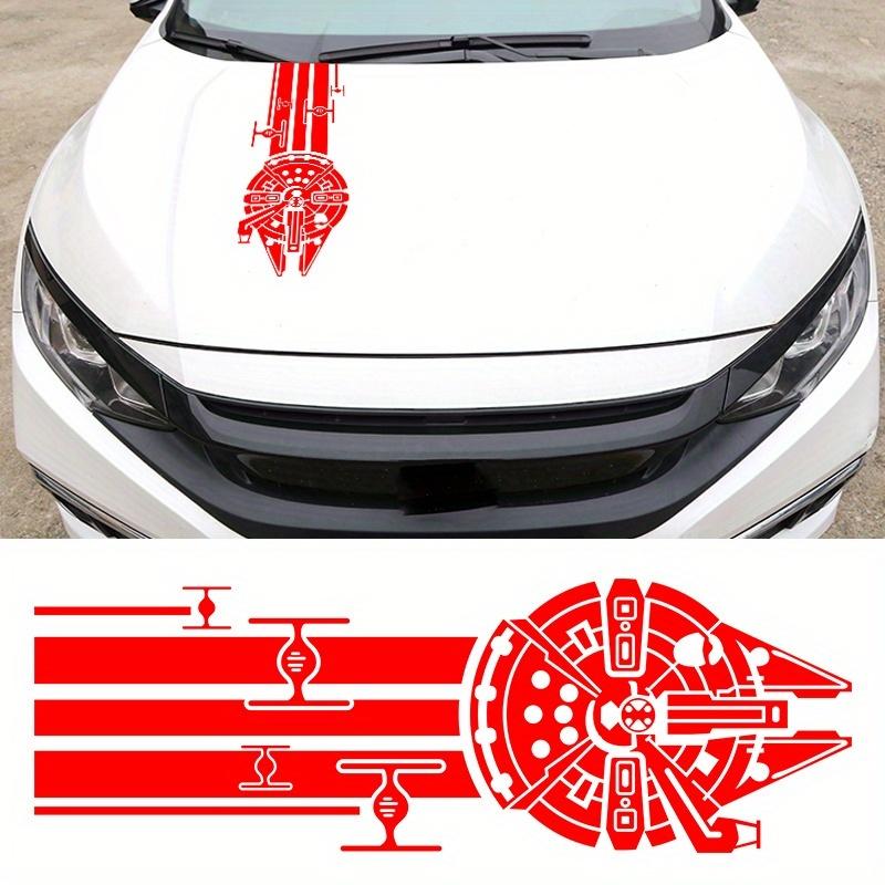 1PC Aircraft Pattern Car Stickers Waterproof Sunscreen for Hood Cover Scratches Durable Vinyl Decals Decor Vehicle Accessories