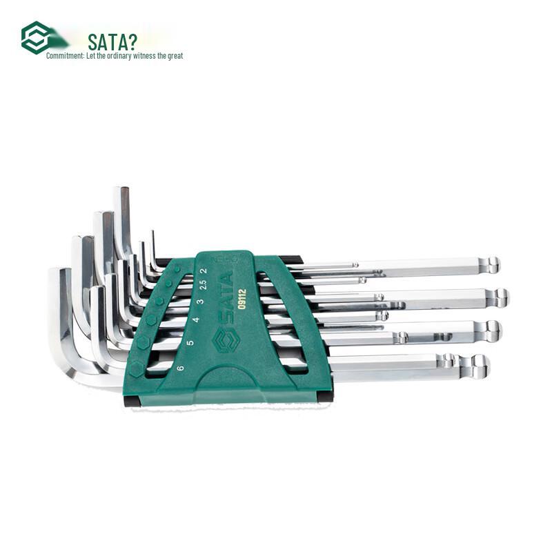 SATA 10-Piece Extra Long Ball End Hex Key Set