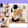Adorable Plush Cartoon Bear Backpack For Kids Yellow Gender Neutral School Bag