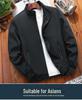 Spring/Autumn  Men's Solid Color Stand Collar Jacket, Large Size Casual Wear