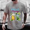 T Shirt for Men HELLO FRIDAY Graphic Tops Y2k Clothes Beer Lover Drinking Day Party Tees Matching Outfit Oversized Streetwear