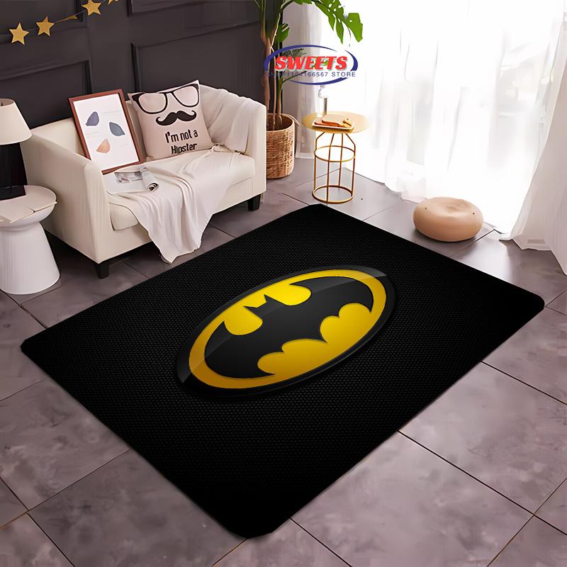 Koberec s motivem Batmana DC č. 5 Nové vydání!Protiskluzová Zvuková Izolace, Koberec do Obývacího Pokoje, Dětské Ložnice, Kancelářských Prostor, Odolná Rohož