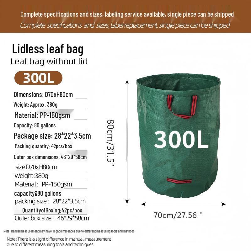 Reusable Large-Capacity Leaf Collection Bag with Slanted Opening