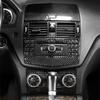 Center Console Air Conditioner CD Panel Cover Trim 2Pcs For Mercedes Benz C Class W204 C200 C260 C300 C180 2007-10 Carbon
