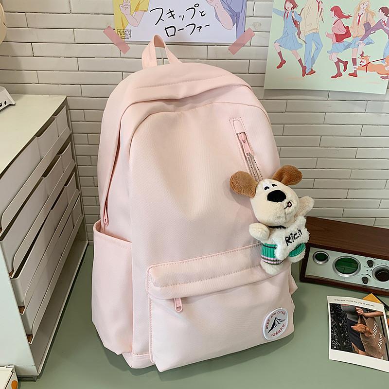 Nylon College Style Backpack For Women And Men With Breathable Air Cushion Straps For Travel And School