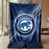 Chicago Cubs Flannel Fleece Blanket Cozy Warm Throw Blanket For Couch Bed Travel All Season Use