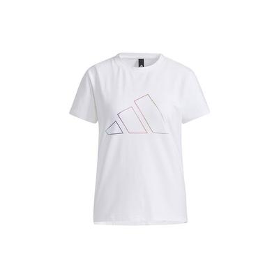Mountain Logo Sports Short Sleeve Tee Women Tops White GP0673