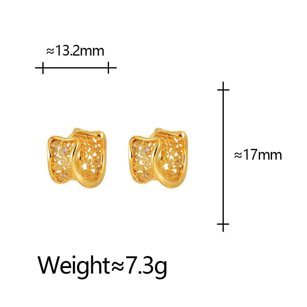 Elegant Geometric Zircon Twist Earrings for Women