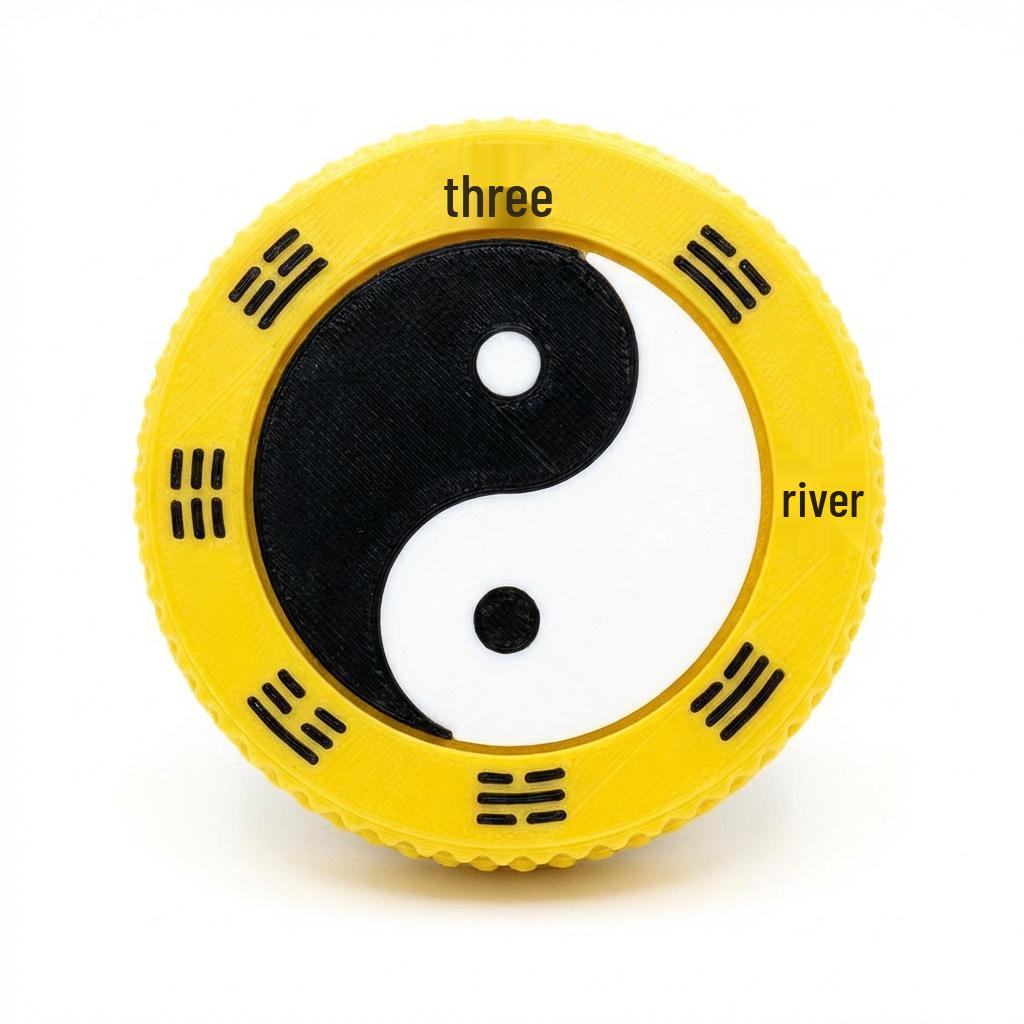 3D Printed Tai Chi Bagua Fidget Spinner Pendant