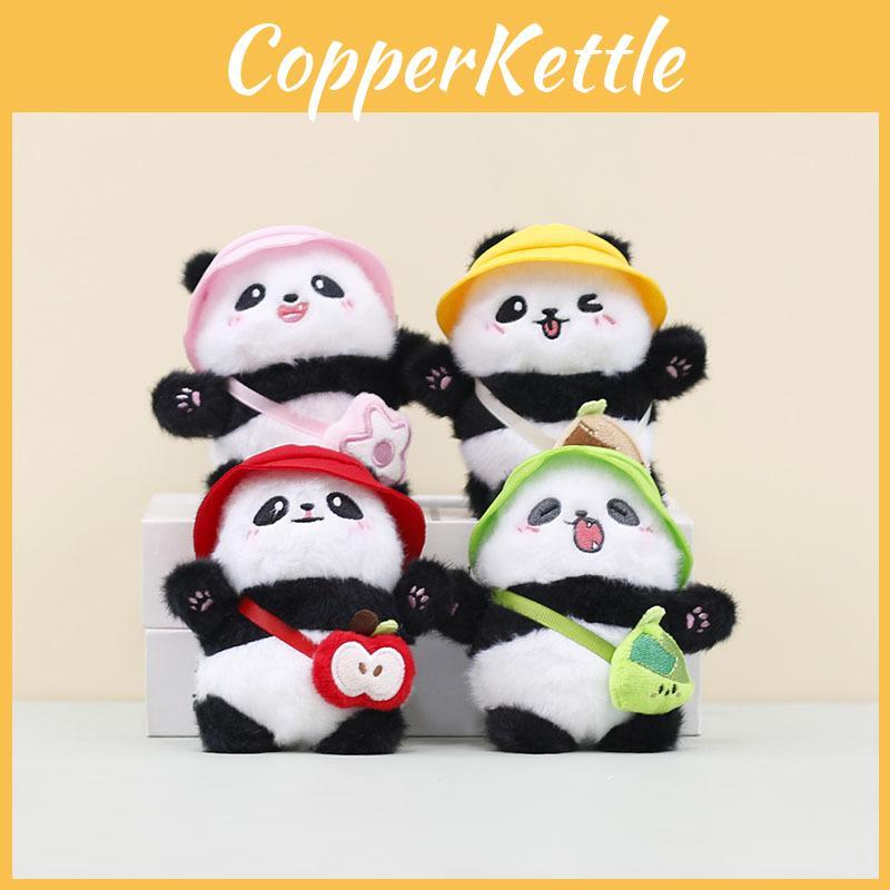 Soft And Cuddly Plush Panda Doll With Colorful Hat Perfect For Backpacks And Keyrings