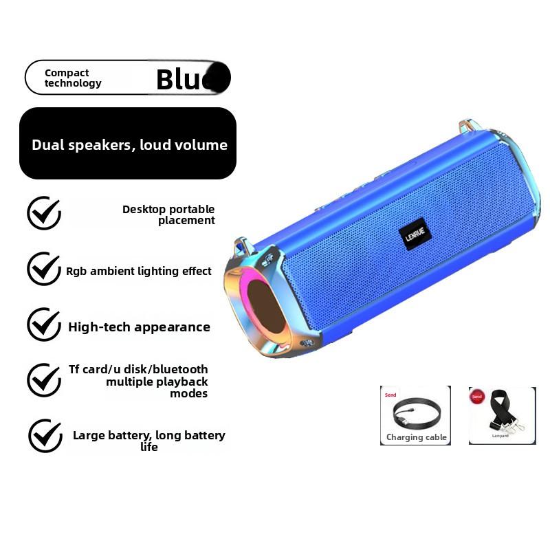 Dual Speaker with Diaphragm Bluetooth Small Stereo Large Volume Subwoofer Card Wireless Speaker Dual Diaphragm