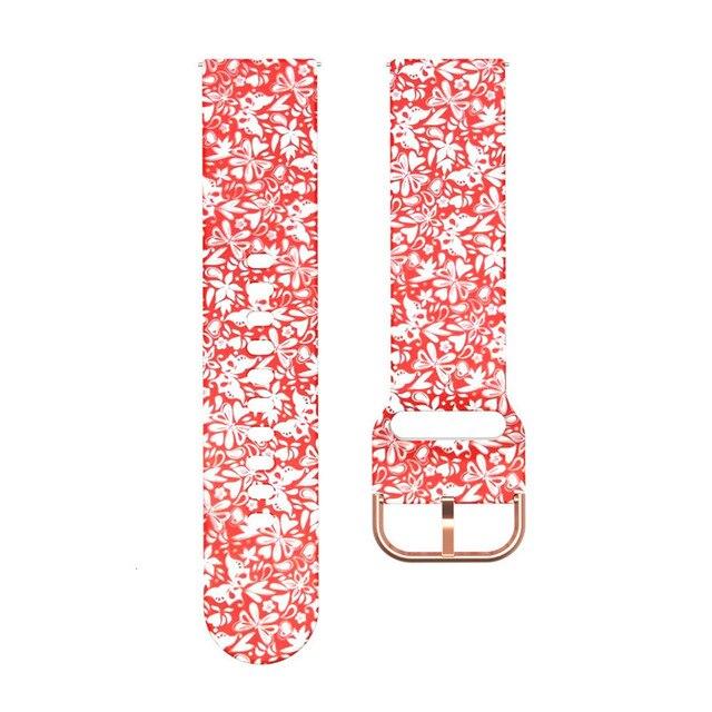20mm 22mm Silicone Strap For Samsung Galaxy Watch Gear S3 Active 2 Graffiti Style Strap For Garmin Watch Moto 360 HuaMi Amazfit Bip Huawei Watch Band
