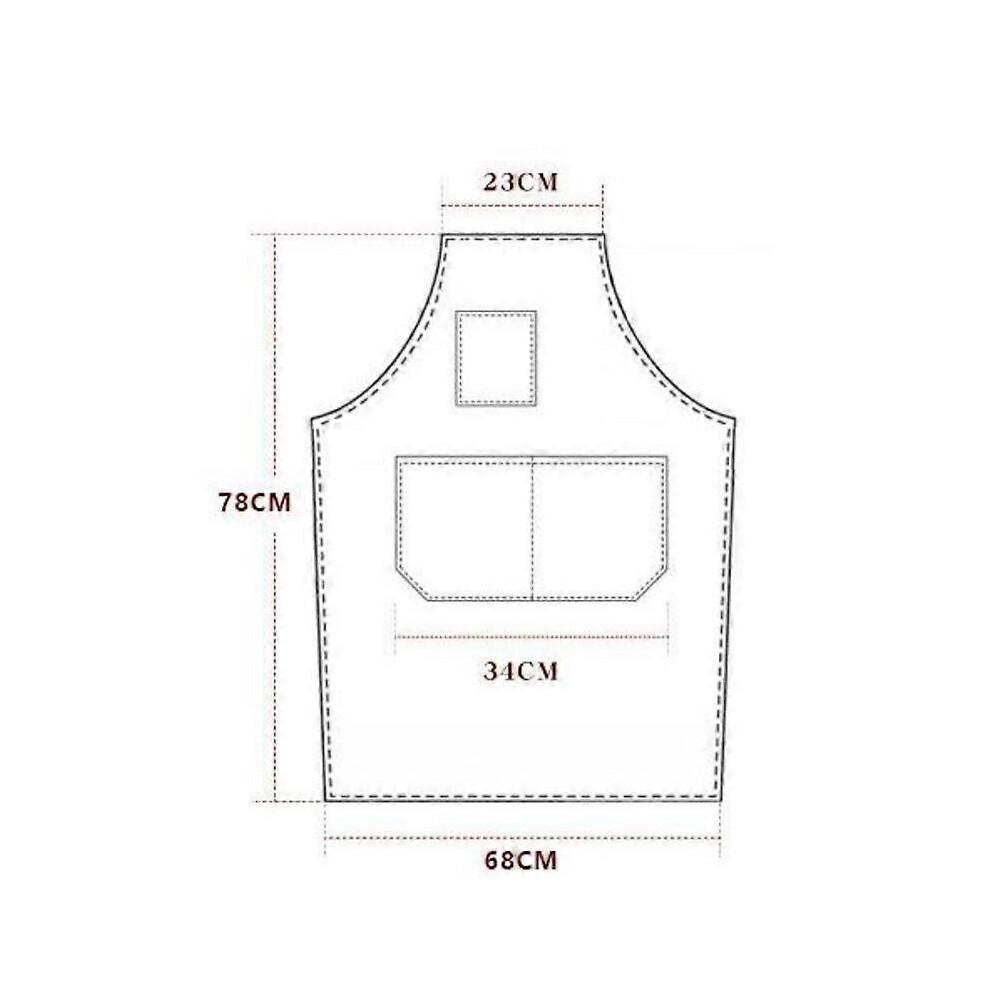 Chef Apron With Cross Back Bib Apron Cooking Aprons With Large Pockets For Men