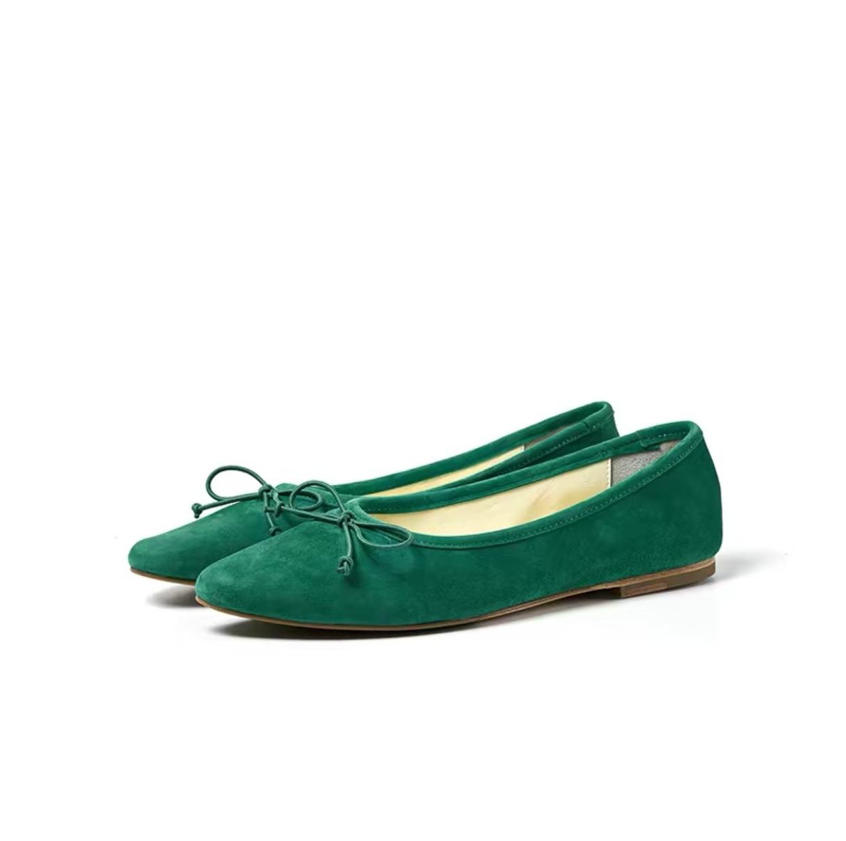 New Sheepskin Ballet Shoes Bow Soft