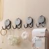 Multi-function Suction Cup Tissue Holder: Double Hooks for Kitchen & Bathroom