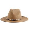 Spring and Summer New Women's Fashion Material Decorative Straw Hat Outdoor Leisure Panama Straw Hat Pastoral Top Hat Sun Hat
