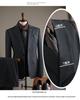 Plus Size Men's Striped Business Casual Wedding & Formal Suit Set