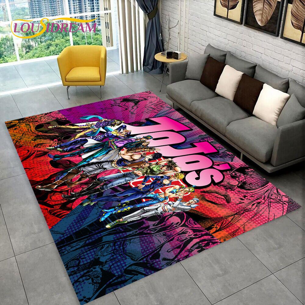 Anime Jojo's Bizarre Adventure  Area Rug,Carpet Rug for Living Room Bedroom Sofa Doormat Decoration, Kid Play Non-slip Floor Mat