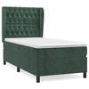 3129360 vidaXL Lit à sommier tapissier et matelas Vert foncé 80x200 cm Velours