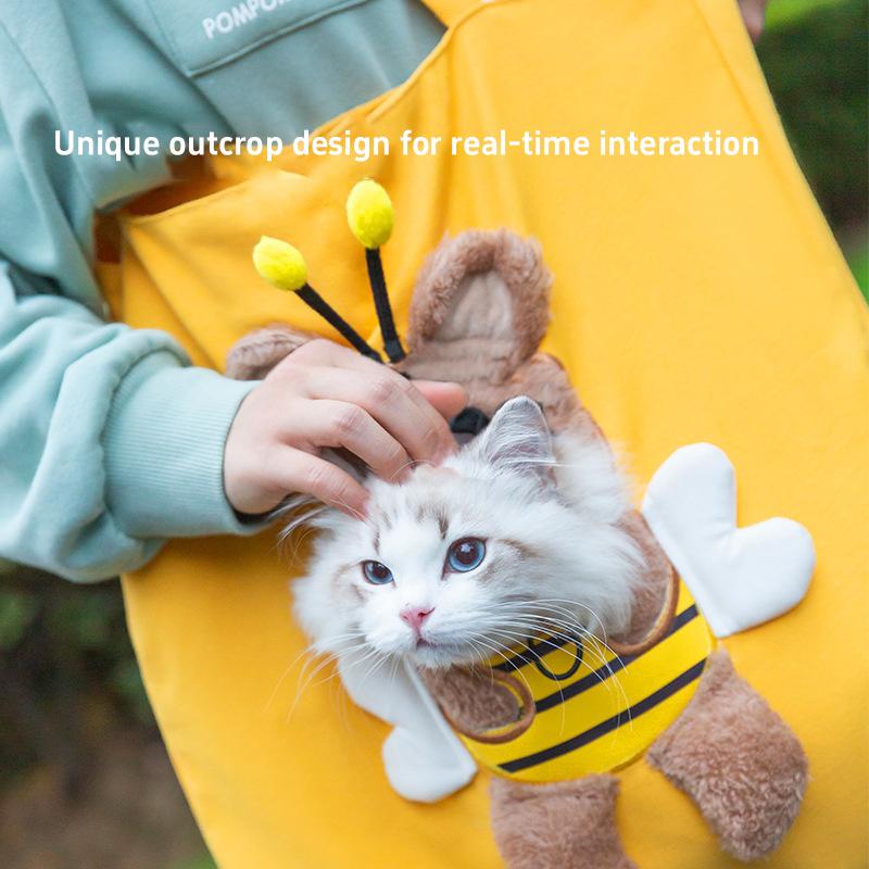 Cartoon Bee Rabbit Dinosaur Pet Shoulder Bag Open Face Carrier For Cat Dog Outdoor Travel Handbag Small Pets Fashion Pet Supply