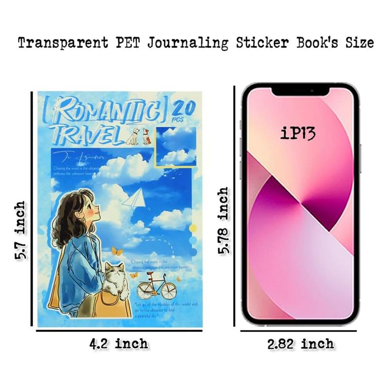 M-Modern-Women Journal Sticker Book PET People Stickers For Journaling Scrapbooking Junk Journal Supplies Romantic Travel